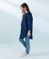 Kids East Girls Navy Blue Embroidered Multi Neps Top